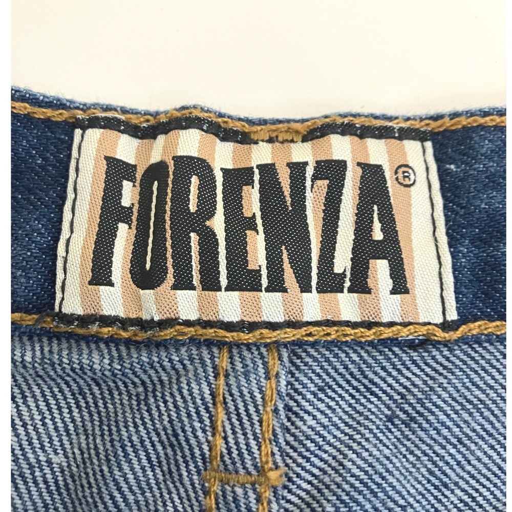 Vintage Forenza High Rise Cotton Denim Jean Short 90's Preppy Retro Boho - Picture 3 of 5